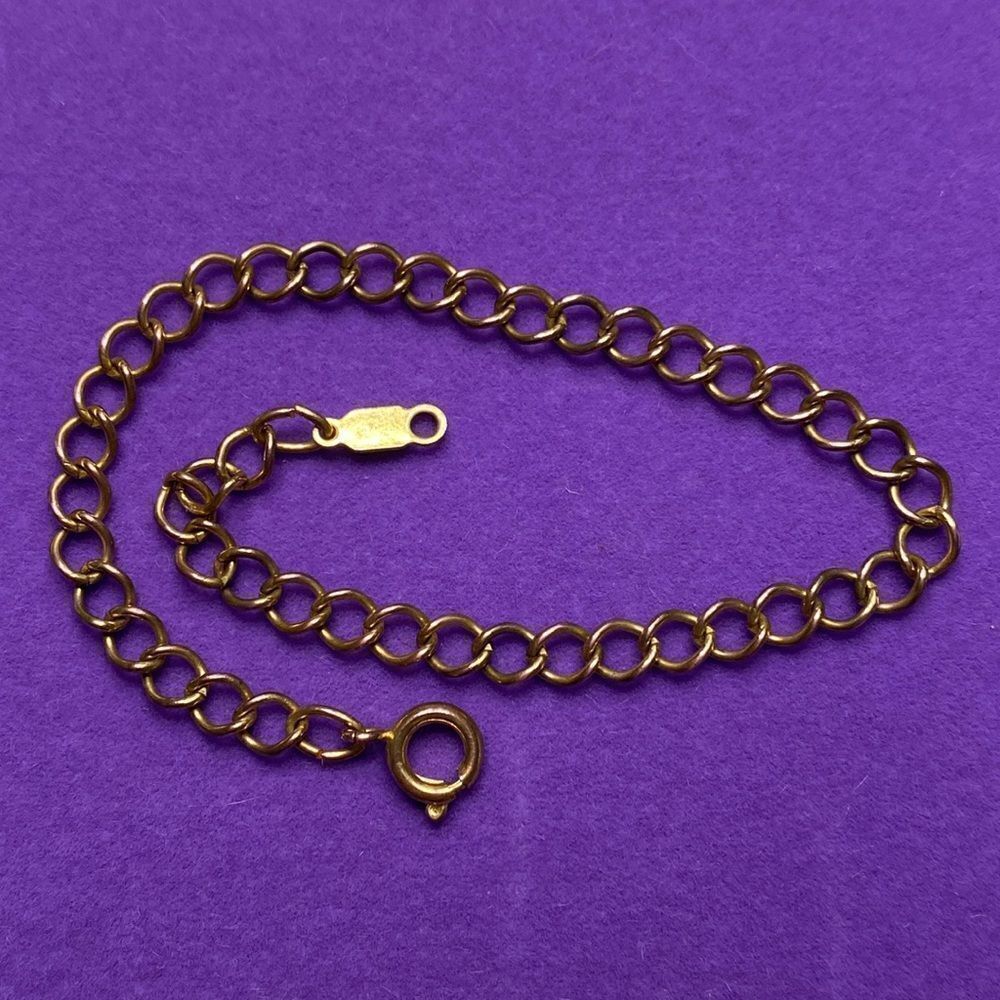 💛 Vintage Gold Plated Chain Bracelet - Picture 2 of 3